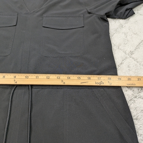 Athleta Dress Women's S Black Zuma Shirtdress Performance Stretch Tech Knee - Picture 7 of 8